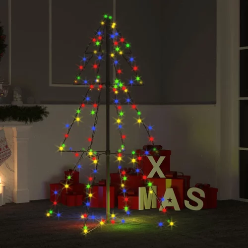 vidaXL stožasto božićno drvce 160 LED unutarnje i vanjsko 78 x 120 cm