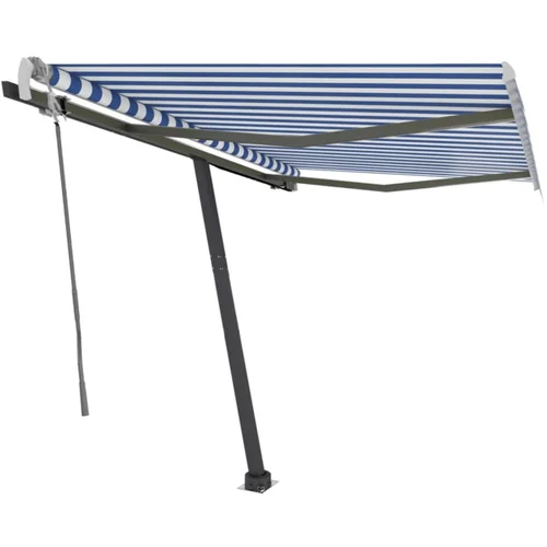 Maison Chic Prostostoječa ročno zložljiva tenda - Senčniki 300x250 cm modra/bela, (22038987) Maison Chic Prostostoječa ročno zložljiva tenda - Senčniki 300x250 cm modra/bela, (22038987)