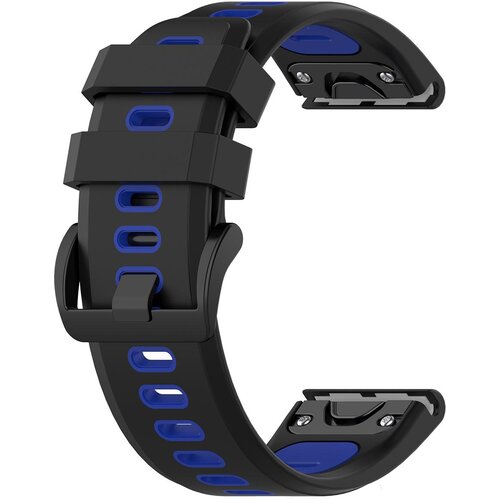 INF silikonska zapestnica garmin fenix 5/6 black/blue, (21235476) Cene