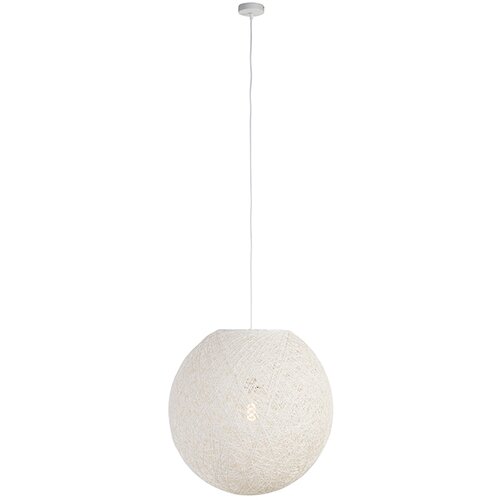 QAZQA Podeželska viseča svetilka bela 60 cm - Corda Cene