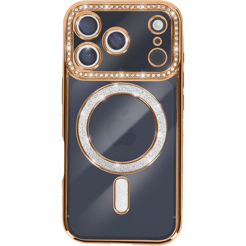 AVIZAR Ovitek za iPhone 17 Pro, združljiv z MagSafe, z okrasnim obrisom iz strasa, Zlata, (5000189337) Cene
