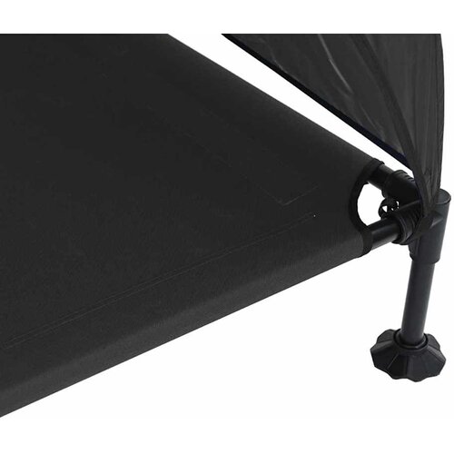  Povi&amp;scaron;eni krevet za pse Crna 127 x 81 x 108 cm Tkanina i čelik Slike
