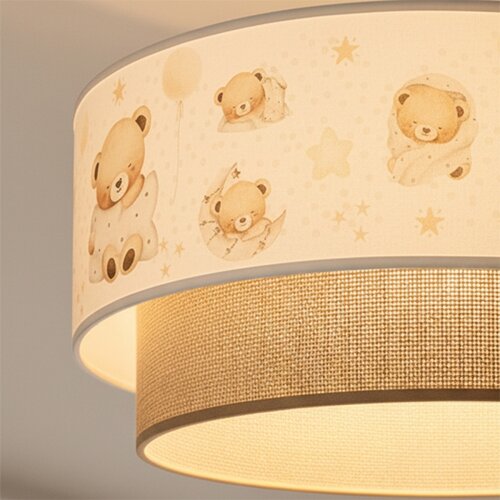  Brilagi-LED Dečiji plafonski luster BOBO 1xE27/10W/230V prečnik 40 cm bela/bež/meda Slike