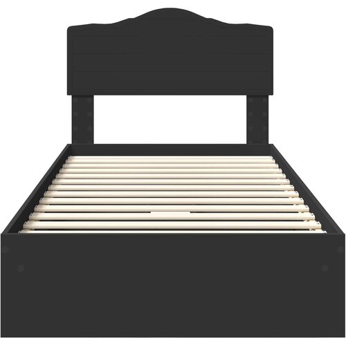  Krevet s od storage Crna 70 x 190 cm Konstruirano drvo Slike