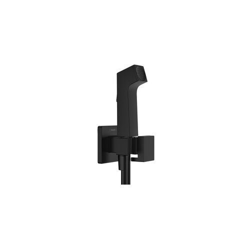 Hansgrohe E EcoSmart+ Matt Black higijenski tuš set: ručni tuš sa aktivatorom mlaza za hladnu vodu, Isiflex\'B 1250 crevo za tuš i držač za ručni tuš 29231670 Cene
