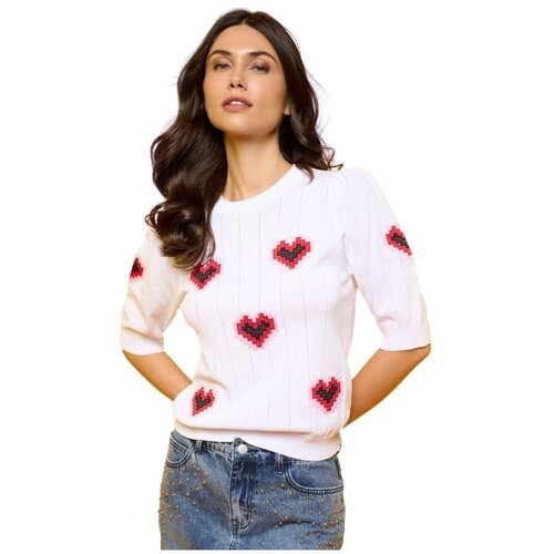 Minueto Puloverji Top Game - White Rdeča Cene