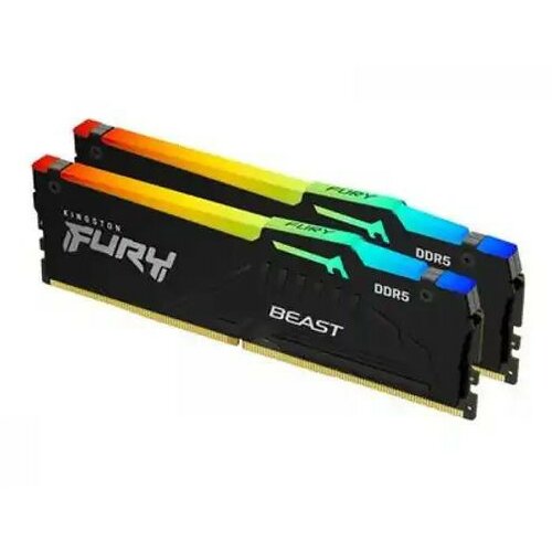 Memorija DDR5 64GB (2x32GB) 6000MHz Kingston Fury Beast RGB KF560C30BBAK2-64 Cene