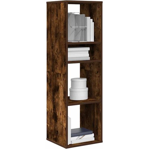 VidaXL Knjižna omara dimljeni hrast 34x31x112 cm inženirski les Slike