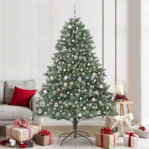 vidaXL Umestno božično drevo med 300 LED Zelena 140 x 140 x 210 cm Cene