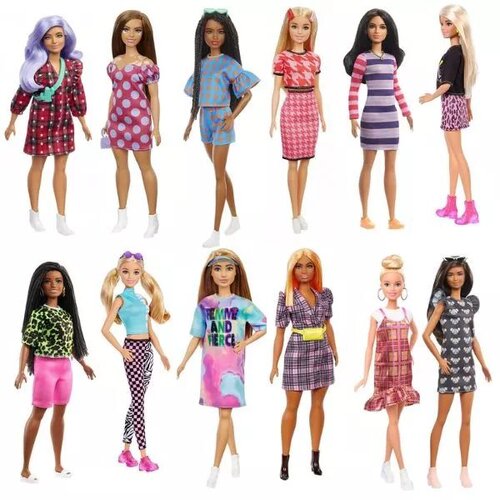 Barbie Fashionistas: Elegantna punčka - različne Cene