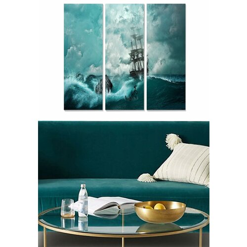 Wallity MDF1366926 multicolor decorative mdf painting (3 pieces) Slike