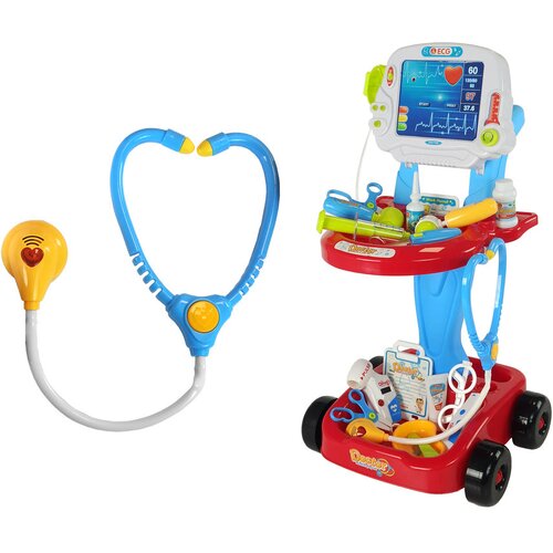  Set medicinskih rekvizita na kolicima - 17 elemenata Slike