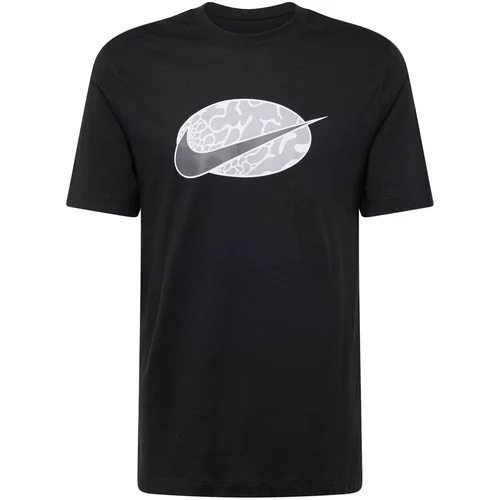 Nike Sportswear Majica 'SWOOSH' grafit siva / svijetlosiva / crna / bijela