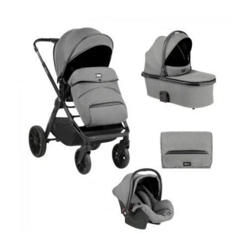Kolica Tiffany 3in1 premium set sa autosedi&scaron;tem I-Xtend I-size i tvrdom korpom Light Grey KKB20152 XTSET Cene