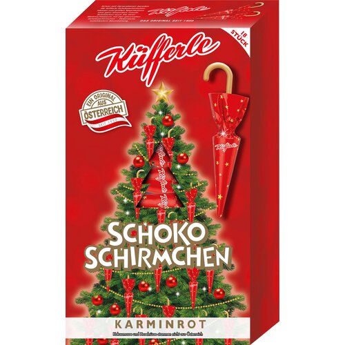 K&amp;uuml;fferle Čokoladni dežnički karminasto rdeči, 18 kosov - 243 g Slike