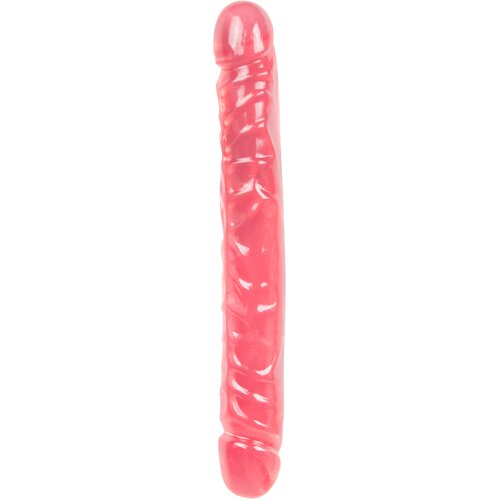 Crystal Jellies Dvojni dildo Jr. Veined Double Header – 30 cm, roza Cene