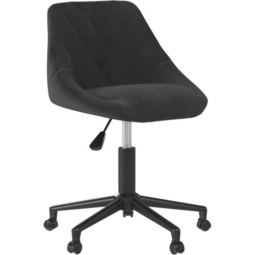 VidaXL Vrtljiv jedilni stol črn žamet, (20812551) Slike