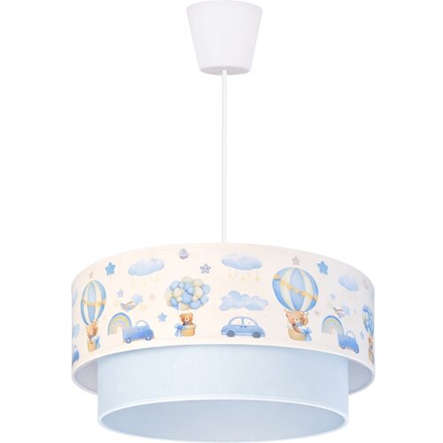  Brilagi-LED Dečji luster na sajli BOBO 1xE27/10W/230V prečnik 40 cm krem./plava/meda Slike