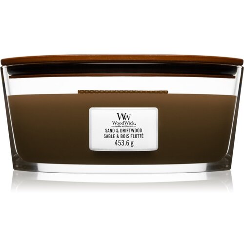 WoodWick Mirišljava sveća Sand & Driftwood Elipse, Siva Cene