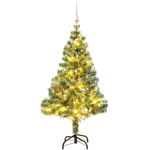  Umjetno božićno drvce 150 LED s kuglicama i snijegom 150 cm Cijene