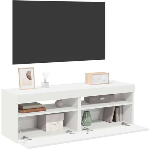 vidaXL TV ormarići s LED svjetlima 2 kom bijeli 60 x 35 x 40 cm Cene
