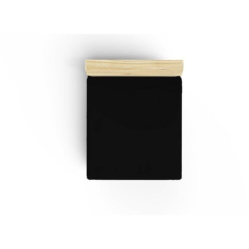 Mijolnir Crna pamučna plahta s gumom 140x200 cm – Cijene
