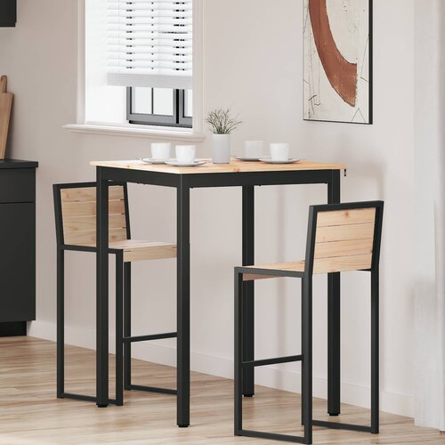  Stol za bar Prirodna 80 x 80 x 105 cm Čvrsto borovo drvo Cijene