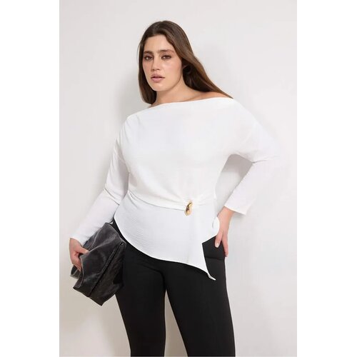 Trendyol ženska bluza Tbbss26Af00021, krem Cene