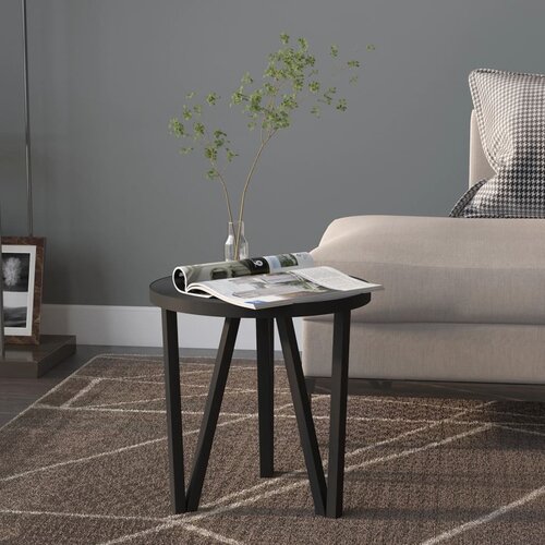 VidaXL Čajna mizica črna &amp;Oslash;35 cm MDF Slike