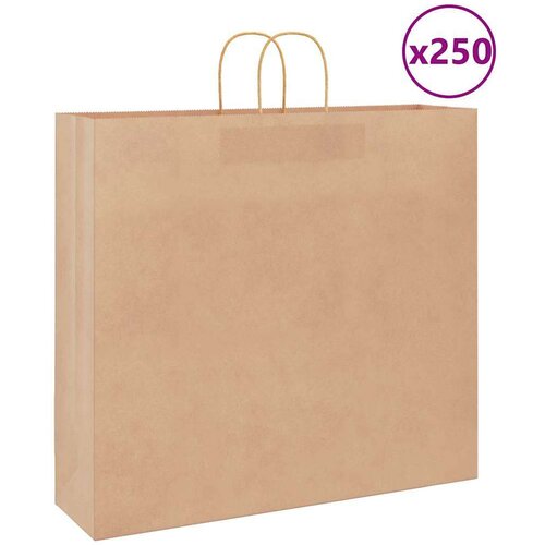 Papirnate vrećice 250 kom s ručkama smeđe 54x15x49 cm Cijene
