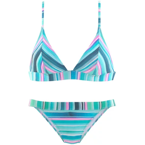 VENICE BEACH Bikini turkizna / voda / roza / bela