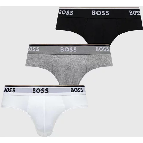 Boss Moške spodnjice 3-pack moški, bela barva