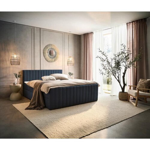 Modern Living Postelja Z Vzmetnico Sontje, Antracit, 160x200 Slike