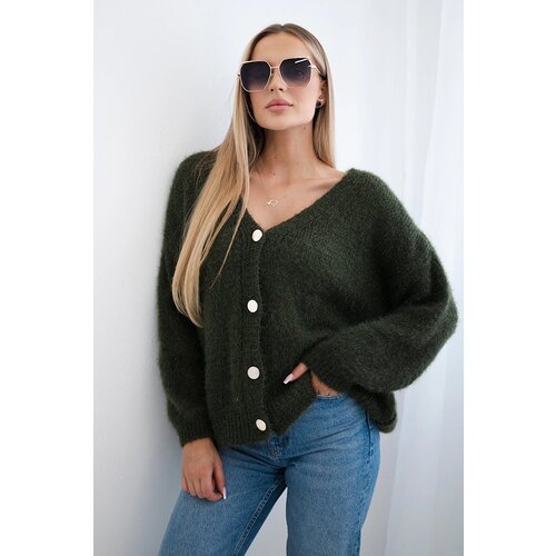 Kesi Włoski Button-down sweater khaki Cijene
