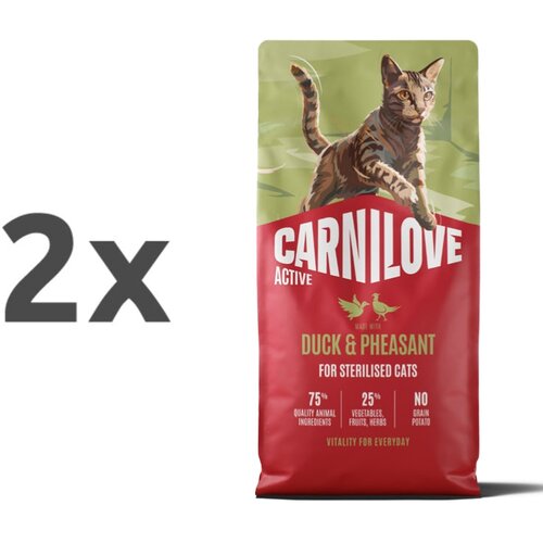 Carnilove Cat Active Adult Sterilised, briketi - raca in fazan 2 x 6 kg Cene