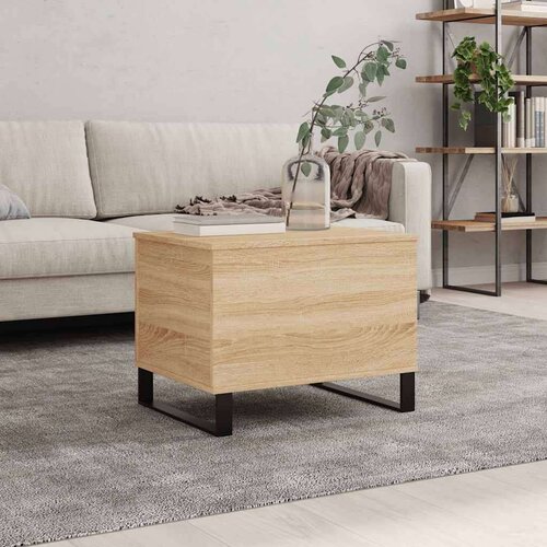 VidaXL Stolić za kavu boja hrasta 60 x 44 5 x 45 cm konstruirano drvo Slike
