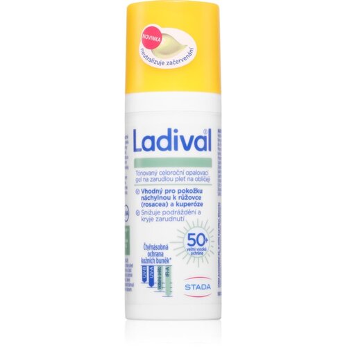 Ladival Sensitive gel krema za toniranje za osjetljivu i crvenu kožu lica SPF 50+ 50 ml Cijene