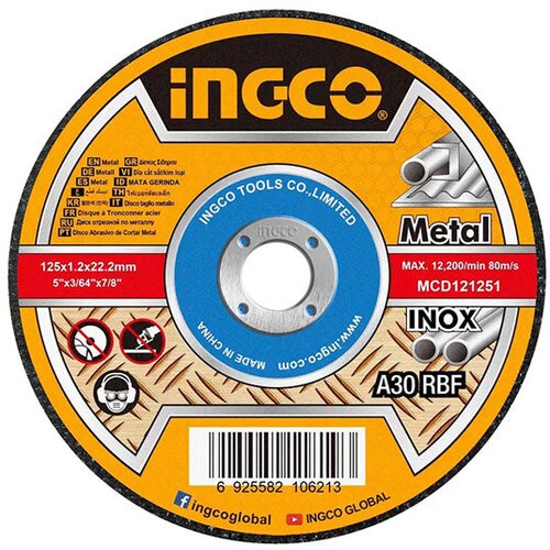  Rezna ploča za metal 125x1.2 - MCD121251 INGCO 25/1 Slike