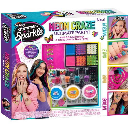 Cra-z-art set 4u1 za tijelo, nokte, kosu i &amp;scaron;minka Neon Craze Slike
