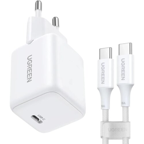 Ugreen X513 kućni punjač sa kablom 30W, Beli Slike