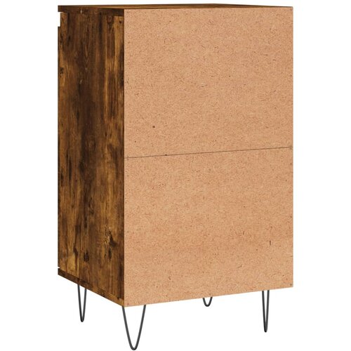  Komoda boja dimljenog hrasta 40 x 35 x 70 cm konstruirano drvo Bijela Slike