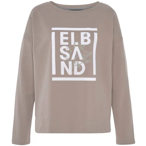 Elbsand Sweater majica pijesak / bijela