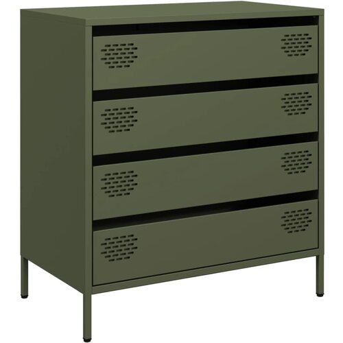 Maison Chic Komoda - Predalnik olivno zelena 68x39x73,5 cm hladno valjano jeklo, (21721628) Slike