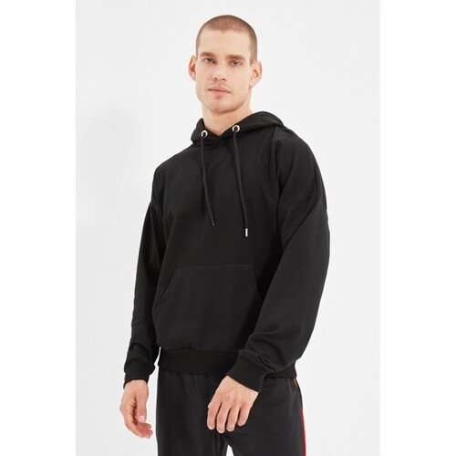 Trendyol black men's oversize hoodie sweatshirt Cene