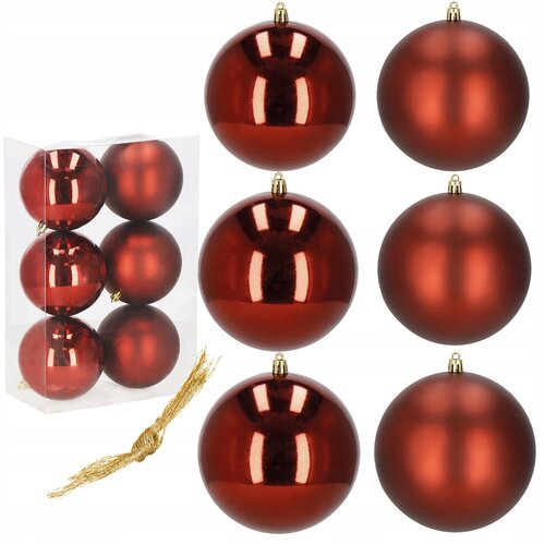 springos KROGLICE ZA JELKO, 6 KOS, KROGE ZA JELKO, 10 CM, SET, NEzlomljivi obeski, (21638304) Cene