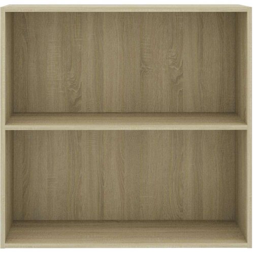 VidaXL Ormarić za knjige s 2 razine boja hrasta 80x30x76,5 cm iverica Slike