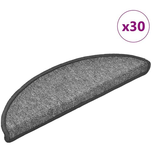  Prostirke za stepenice 30 kom 56x17x3 cm tamno sive poluokrugle Cene
