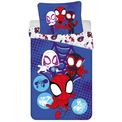 Jerry Fabrics Plava pamučna dječja posteljina za krevet za jednu osobu 140x200 cm Spidey &ndash; Cijene