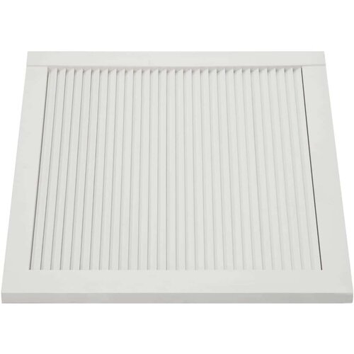  Vrata za omarico z letvicami 4 kosi bela 39,5x59,4 cm borovina, (21413050) Slike