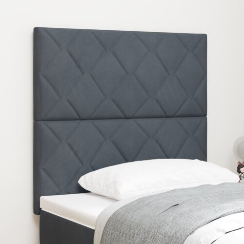 vidaXL LED uzglavlje dizajna dijamantnih blokova tamnosivo 90 cm baršun, uzglavlje dizajna dijamantnih blokova tamnosivo 180 cm baršun Cijene